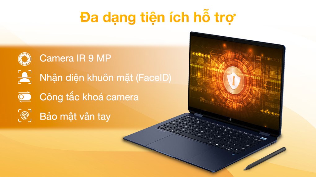 Laptop HP OmniBook UF 14 fh0097TU - BZ7S3PA (Ultra 7 258V, 32GB, 1TB, 2.8K OLED 120Hz, Cảm ứng, OfficeH24, Win11)