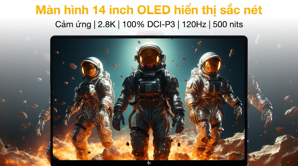 Laptop HP OmniBook UF 14 fh0097TU - BZ7S3PA (Ultra 7 258V, 32GB, 1TB, 2.8K OLED 120Hz, Cảm ứng, OfficeH24, Win11)