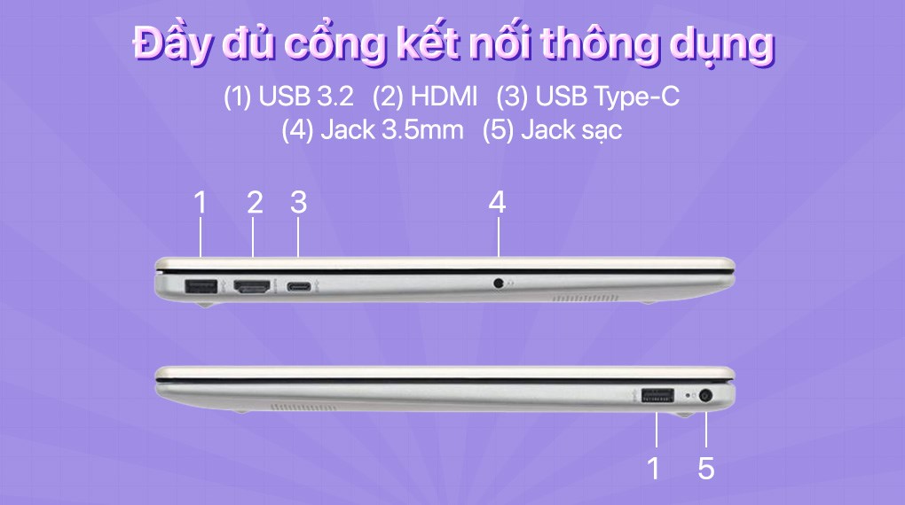 Laptop HP 15 fd0234TU - 9Q969PA-120U (Core 5 120U, 16GB, 512GB, Full HD, Win11)