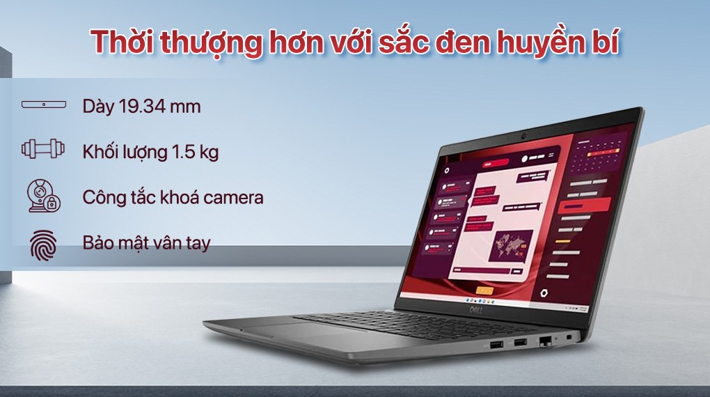 Laptop Dell Latitude 3450 - L3450-1335U-16512WN-FR (i5 1335U, 16GB, 512GB, Full HD, Win11)