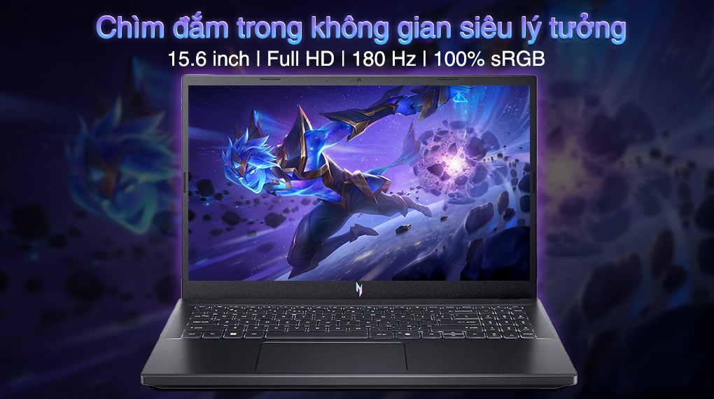 Laptop Acer Gaming Nitro V 15 ProPanel ANV15 41 R0FE - NH.QPFSV.005 (R7 7735HS, 16GB, 512GB, RTX 3050 6GB, Full HD 180Hz, Win11)