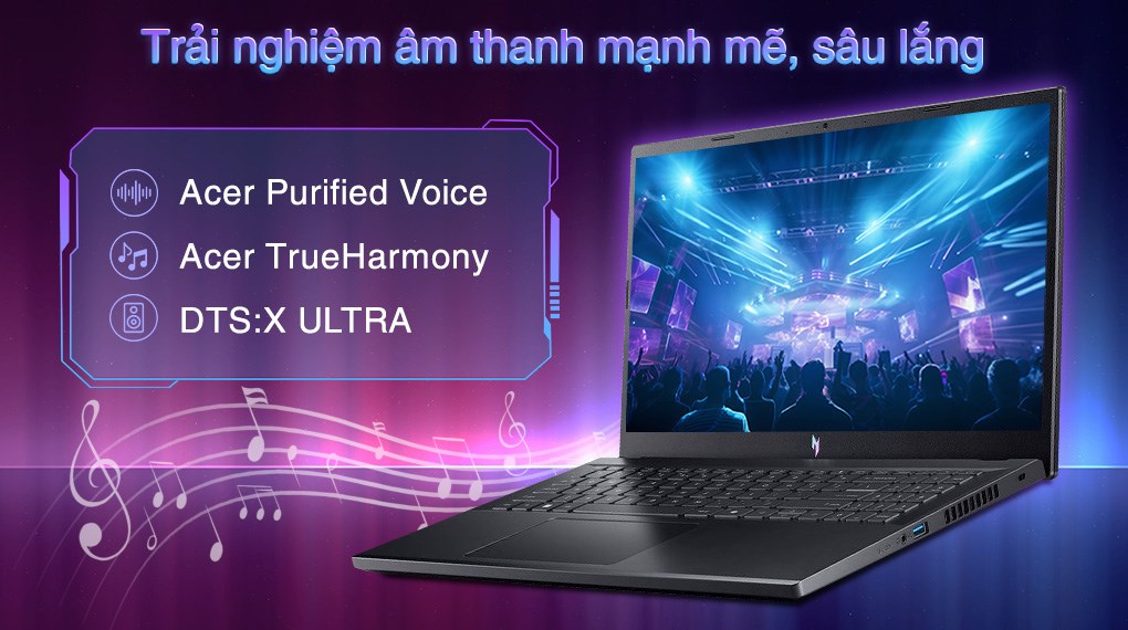 Laptop Acer Gaming Nitro V 15 ProPanel ANV15 41 R0FE - NH.QPFSV.005 (R7 7735HS, 16GB, 512GB, RTX 3050 6GB, Full HD 180Hz, Win11)