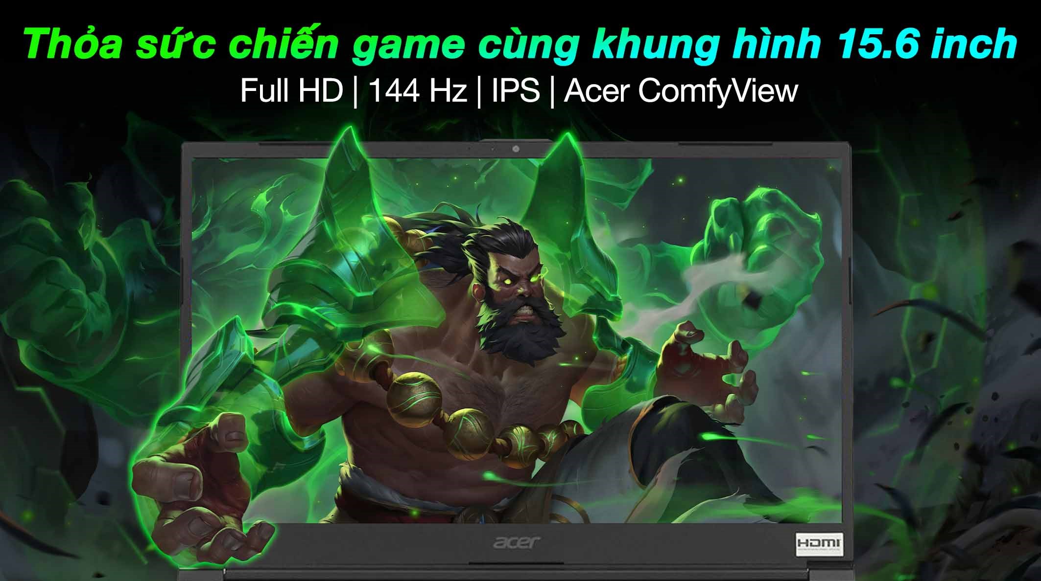 Laptop Acer Gaming Aspire 7 A715 59G 73LB - NH.QX6SV.002 (i7 12650H, 16GB, 512GB, RTX 3050 6GB, Full HD 144Hz, Win11)