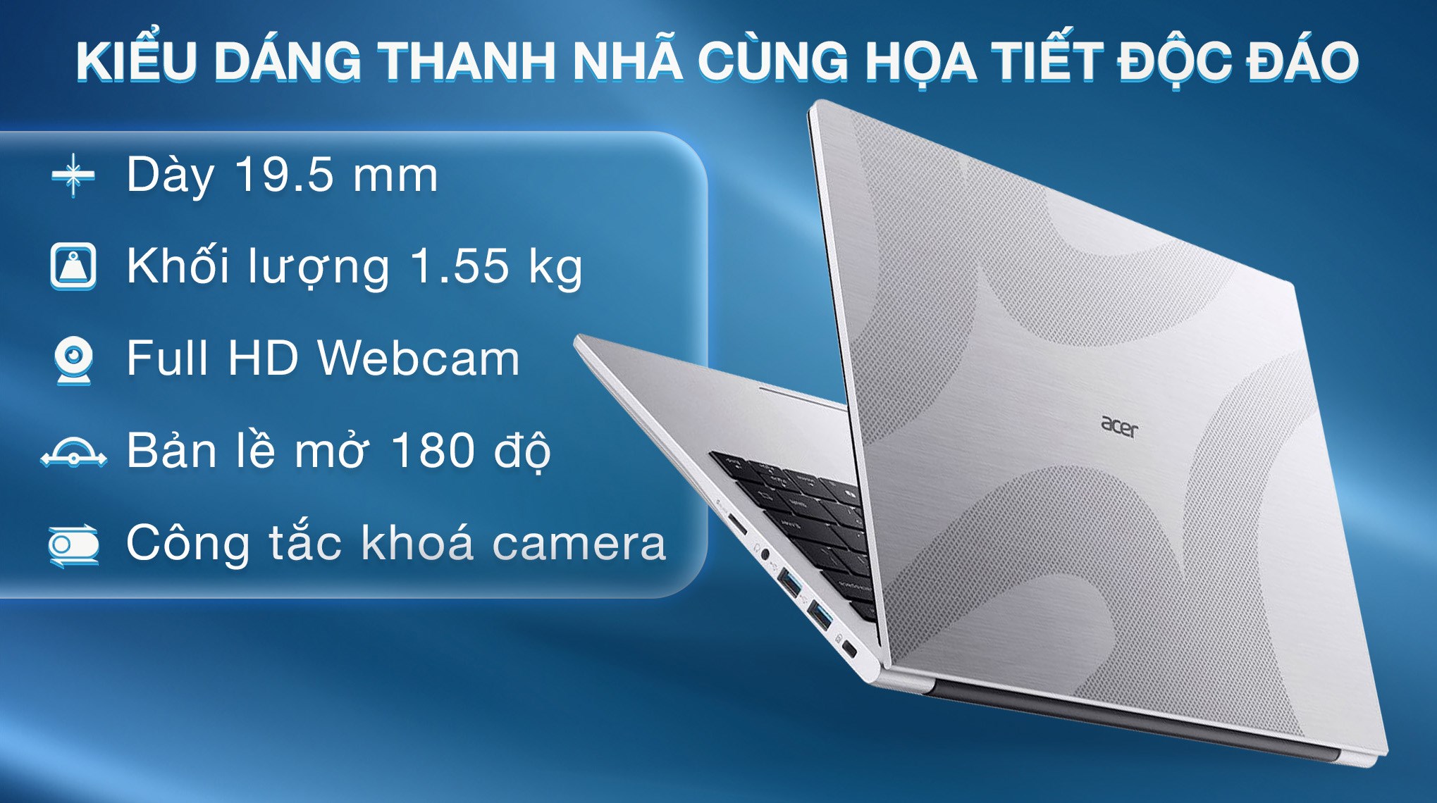 Laptop Acer Aspire Lite 14 AL14 71M 52GQ - NX.J4ASV.001 (i5 12500H, 16GB, 512GB, Full HD+, Win11)