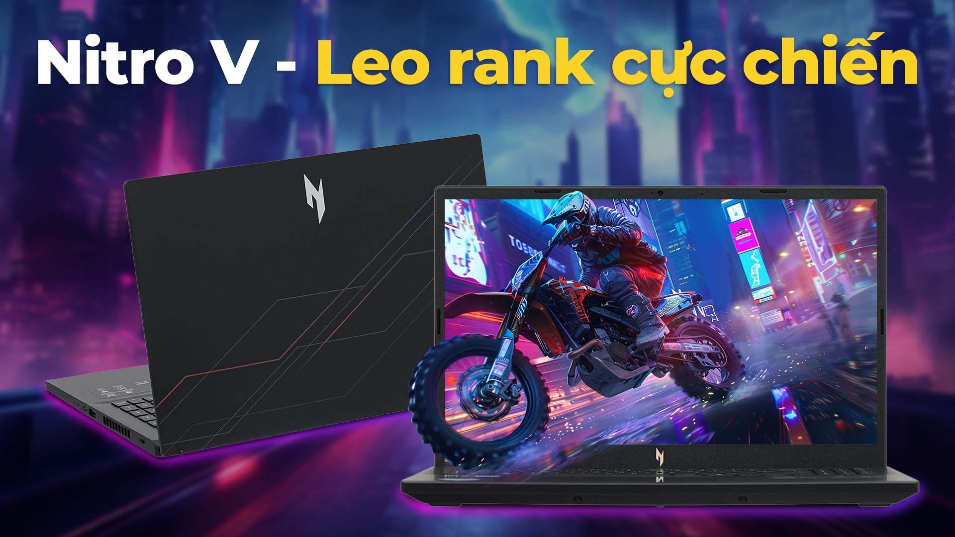 Laptop Acer Gaming Nitro V 15 ProPanel ANV15 52 72BM - NH.QZ9SV.004 (i7 13620H, 16GB, 512GB, RTX5050 8GB, Full HD 180Hz, Win11)