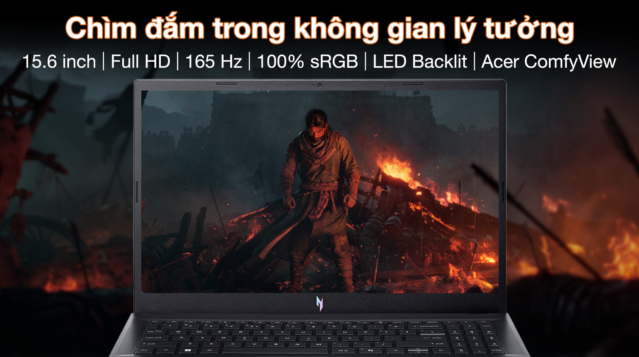 Laptop Acer Gaming Nitro V 15 ProPanel ANV15 52 72BM - NH.QZ9SV.004 (i7 13620H, 16GB, 512GB, RTX5050 8GB, Full HD 180Hz, Win11)