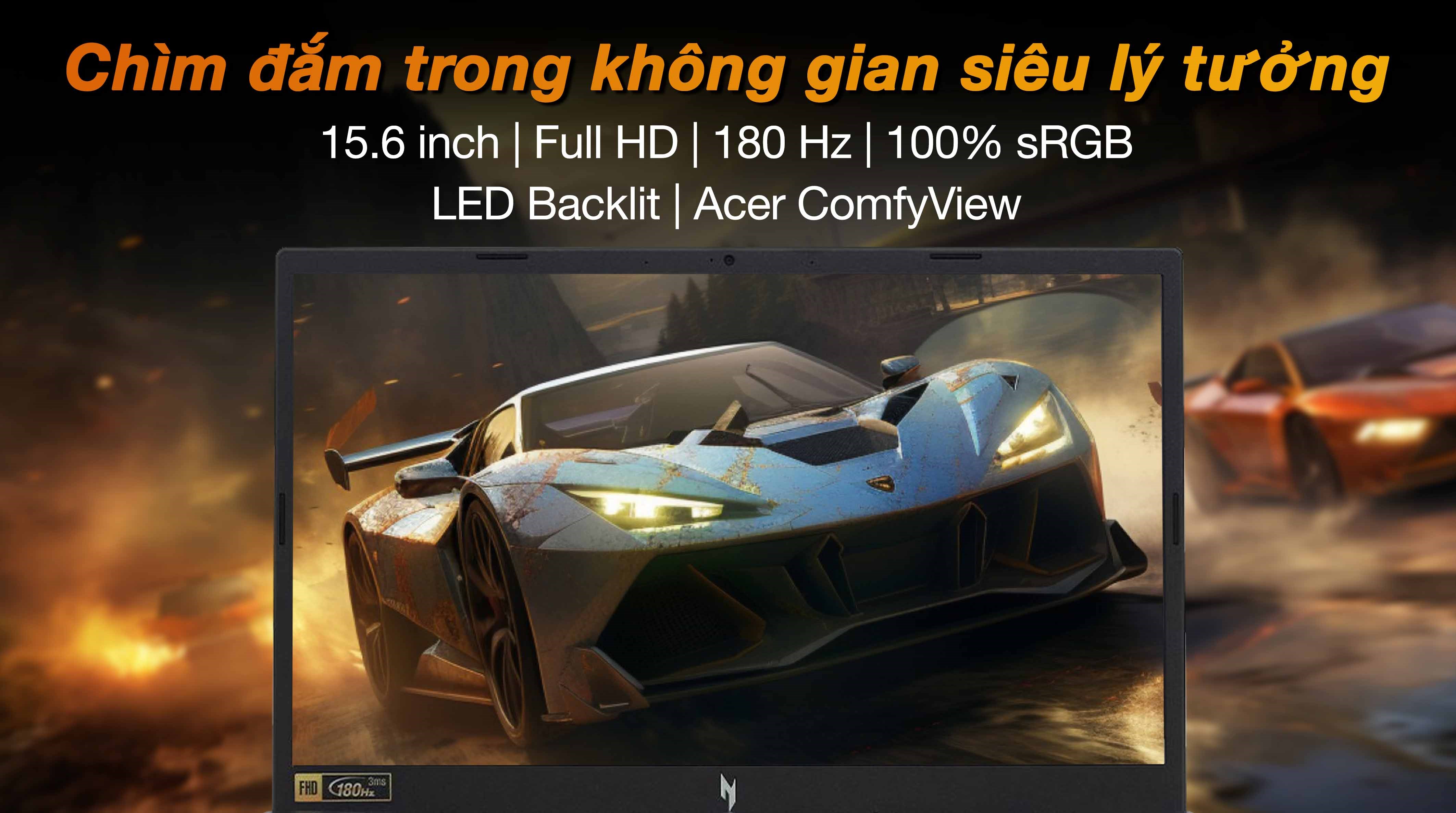 Laptop Acer Gaming Nitro V 15 ProPanel ANV15 41 R9M1 - NH.QPFSV.004 (R5 7535HS, 16GB, 512GB, RTX3050 6GB, Full HD 180Hz, Win11)