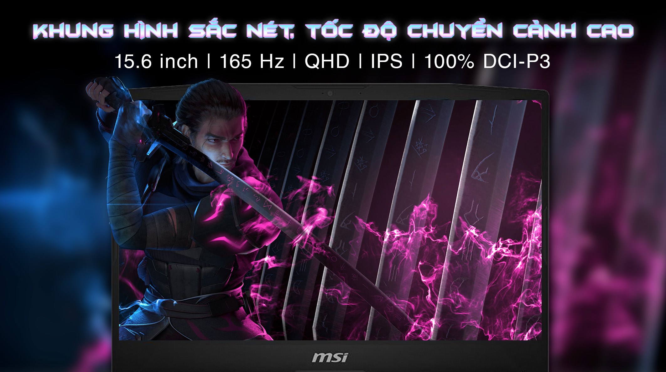 Laptop MSI Gaming Katana 15 HX B14WFK - 267VN (i7 14650HX, 32GB, 512GB, RTX5060 8GB, QHD 165Hz, Win11)