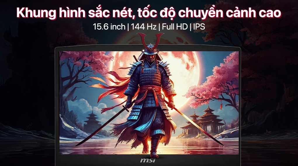 Laptop MSI Gaming Katana 15 B13VEK - 2256VN (i7 13620H, 16GB, 512GB, RTX4050 6GB, Full HD 144Hz, Win11)