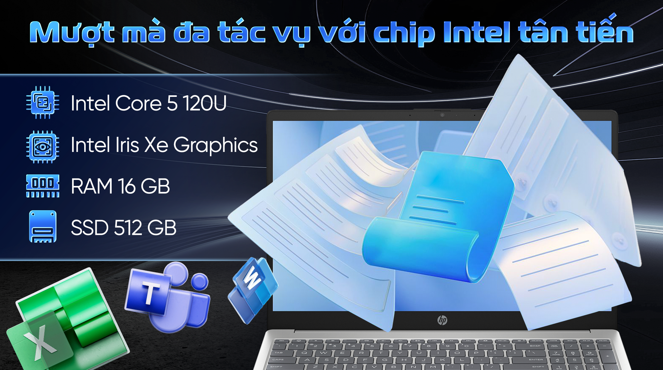 Laptop HP 15 fd0235TU - 9Q970PA_120U (Core 5 120U, 16GB, 512GB, Full HD, Win11)