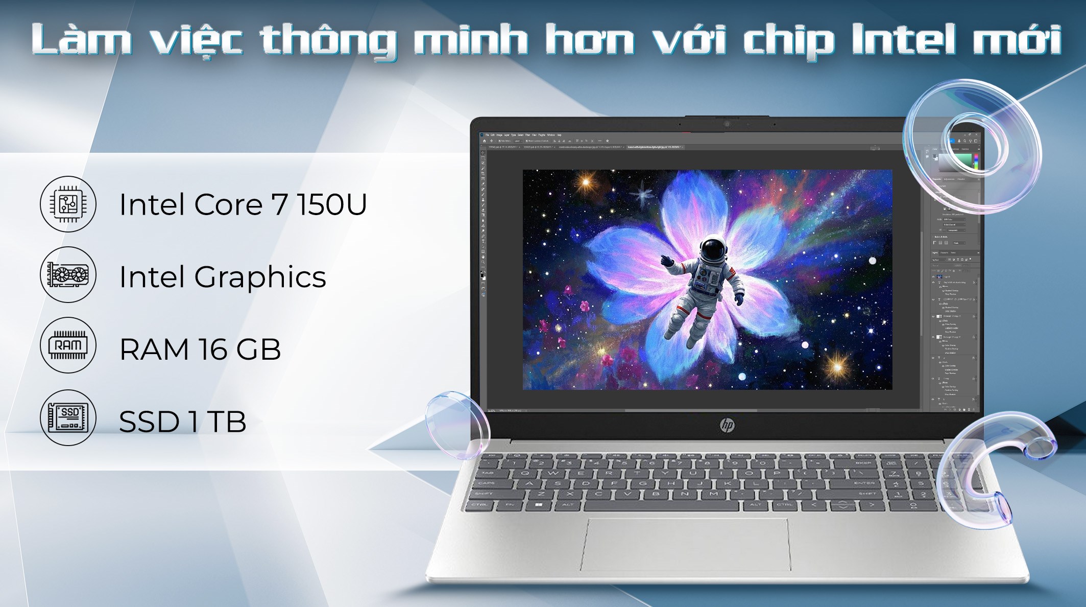 Laptop HP 15 fd1037TU - 9Z2W5PA (Core 7 150U, 16GB, 1TB, Full HD, Win11)