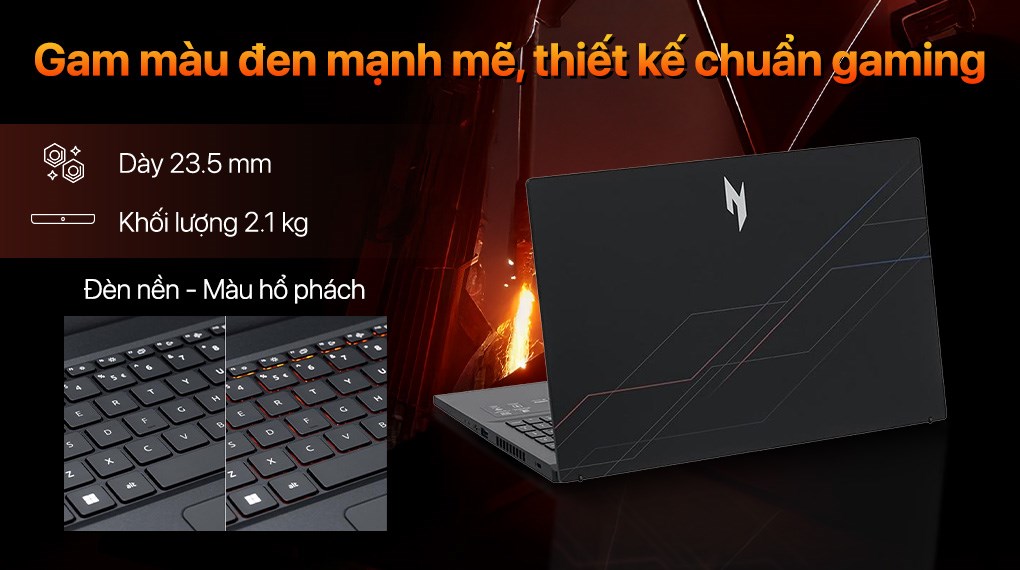 Laptop Acer Gaming Nitro V 15 ProPanel ANV15 52 59AA - NH.QZ9SV.002 (i5 13420H, 16GB, 512GB, RTX 5050 8GB, Full HD 180Hz, Win11)