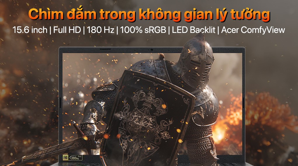 Laptop Acer Gaming Nitro V 15 ProPanel ANV15 52 59AA - NH.QZ9SV.002 (i5 13420H, 16GB, 512GB, RTX 5050 8GB, Full HD 180Hz, Win11)