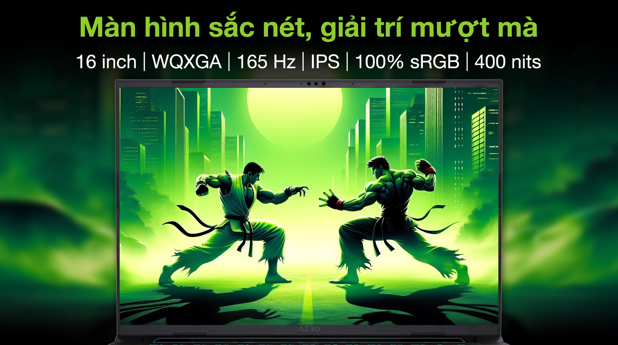 Laptop GIGABYTE Gaming AERO X16 - GIGABYTE-AERO-X161VH93VNC64AH (R7 AI 350, 32GB, 1TB, RTX5060 8GB, WQXGA 165Hz, Win11)