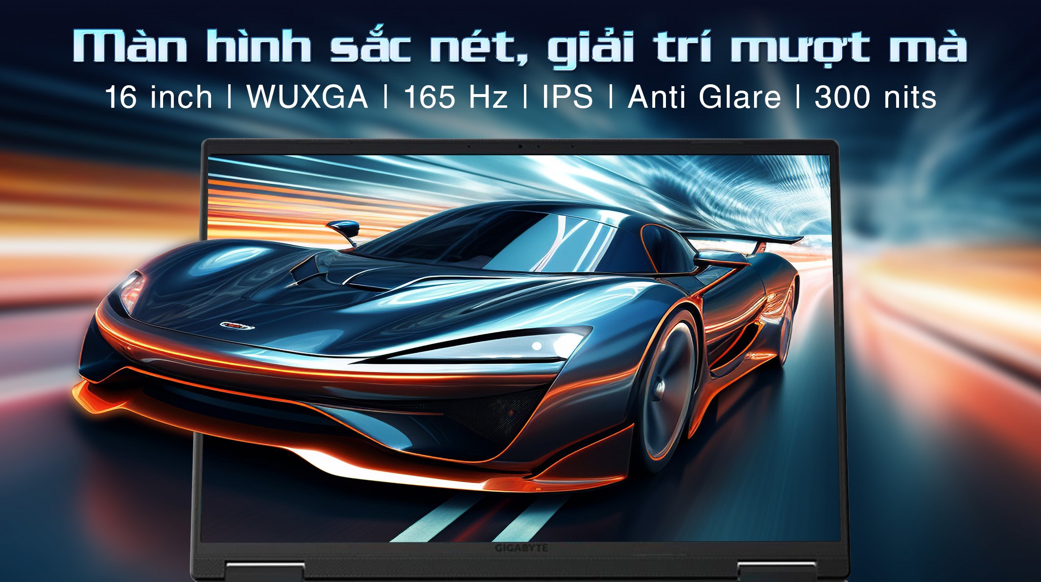 Laptop GIGABYTE Gaming A16 GA6H - GAMING-A16-CTHH3VN893SH (i5 13420H, 16GB, 512GB, RTX5050 8GB, WUXGA 165Hz, Win11)