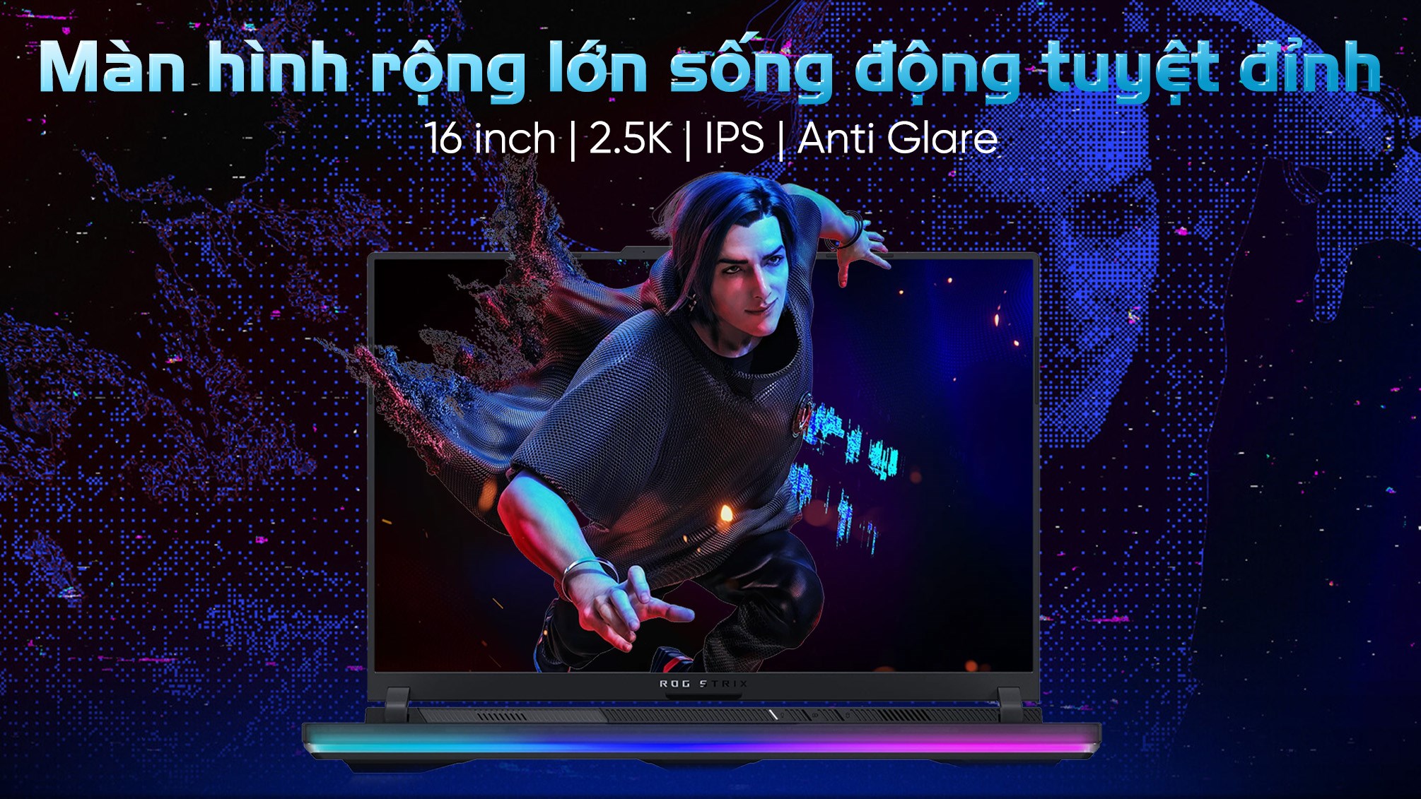 Laptop Asus Gaming ROG Strix G615JMR - S5155W (i7 14650HX, 32GB, 1TB, RTX5060 8GB, 2.5K 240Hz, Win11)