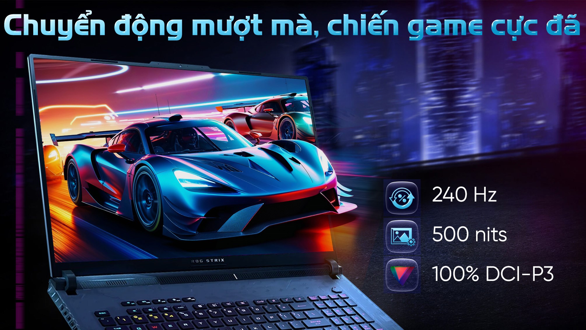 Laptop Asus Gaming ROG Strix G615JMR - S5155W (i7 14650HX, 32GB, 1TB, RTX5060 8GB, 2.5K 240Hz, Win11)