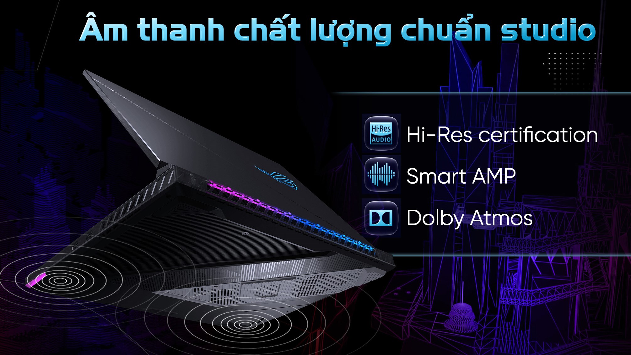 Laptop Asus Gaming ROG Strix G615JMR - S5155W (i7 14650HX, 32GB, 1TB, RTX5060 8GB, 2.5K 240Hz, Win11)