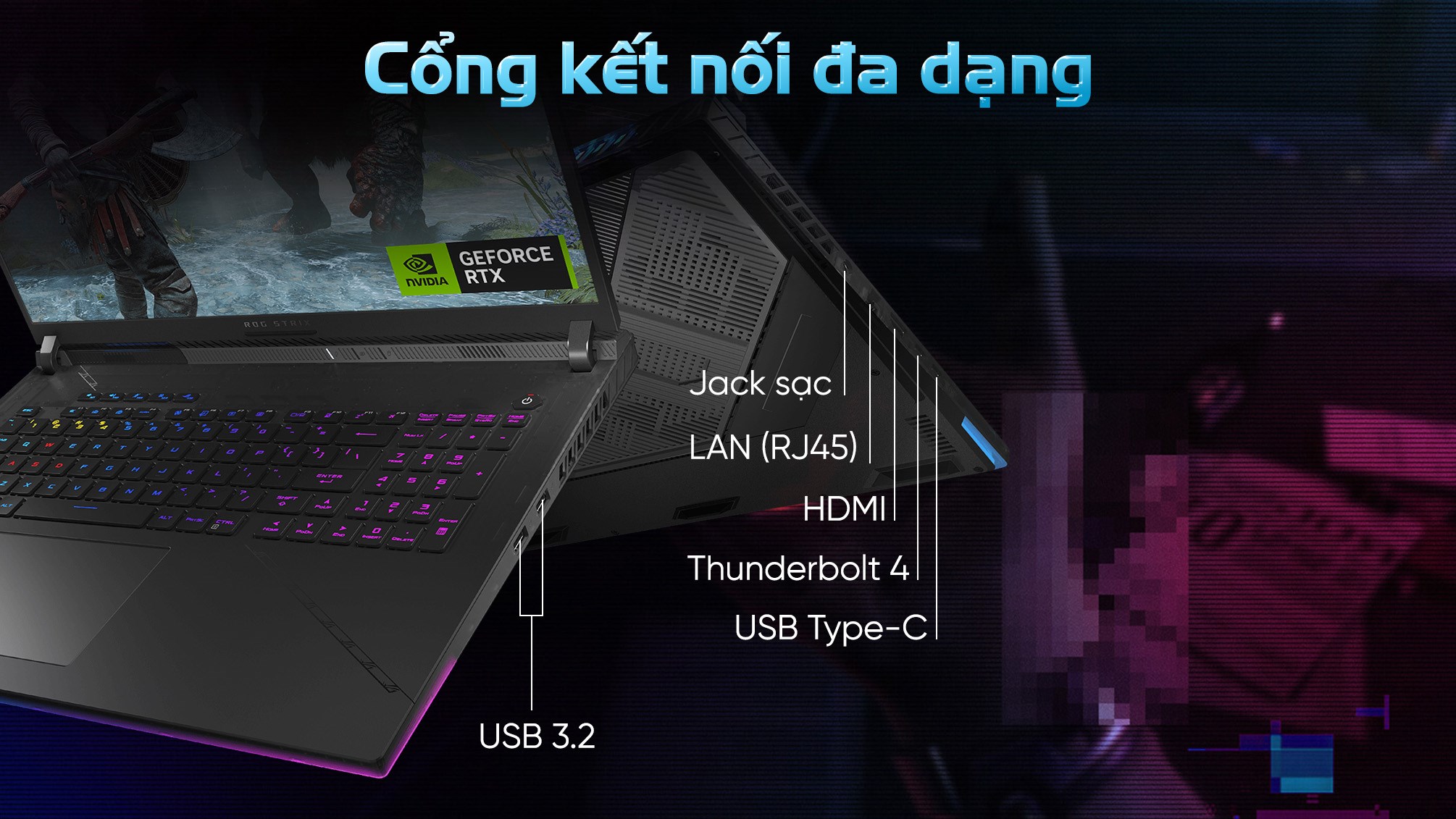 Laptop Asus Gaming ROG Strix G615JMR - S5155W (i7 14650HX, 32GB, 1TB, RTX5060 8GB, 2.5K 240Hz, Win11)