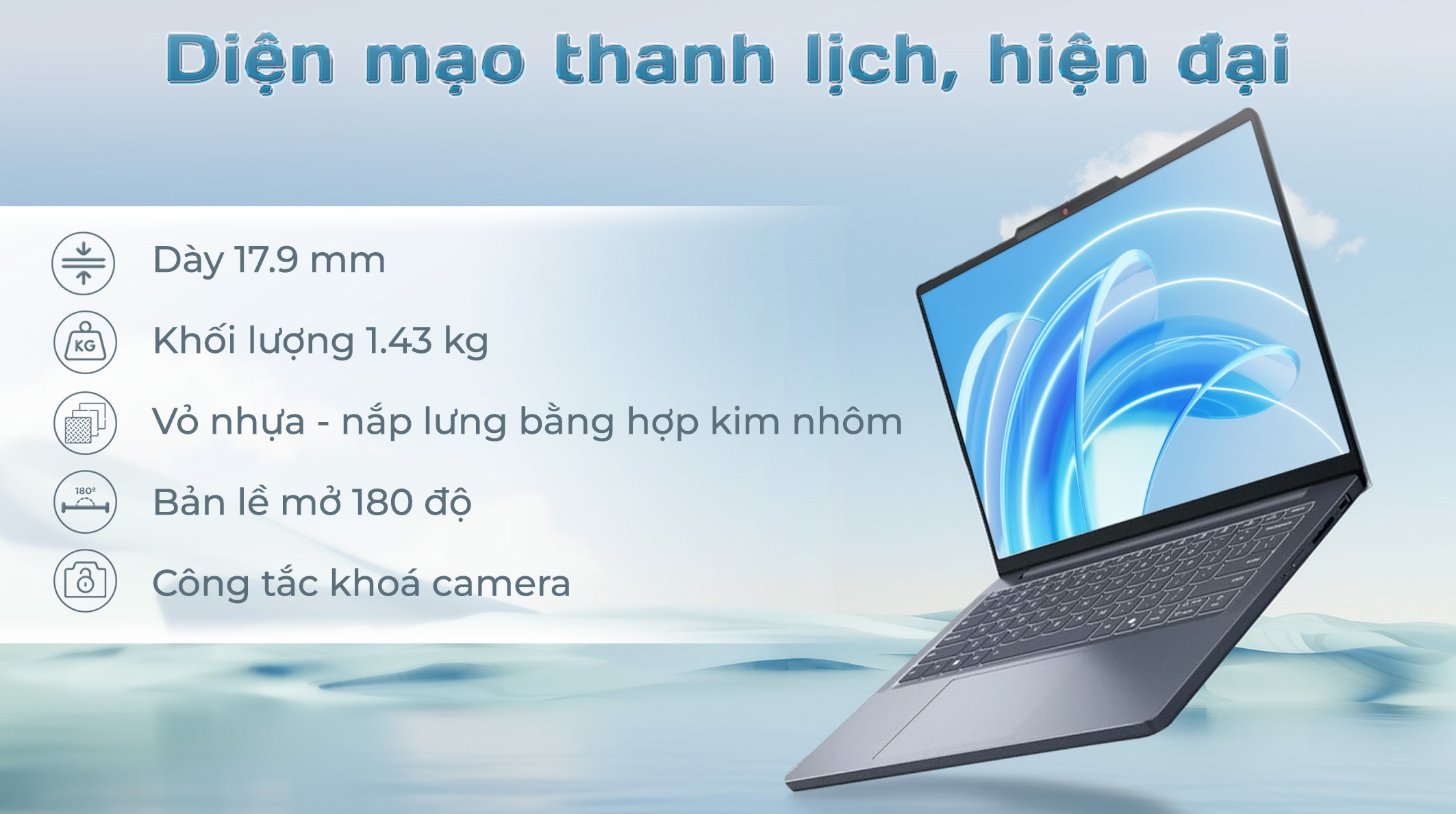 Laptop Lenovo IdeaPad Slim 3 14ARP10 - 83K6000AVN (R5 7533HS, 16GB, 512GB, WUXGA, Win11)