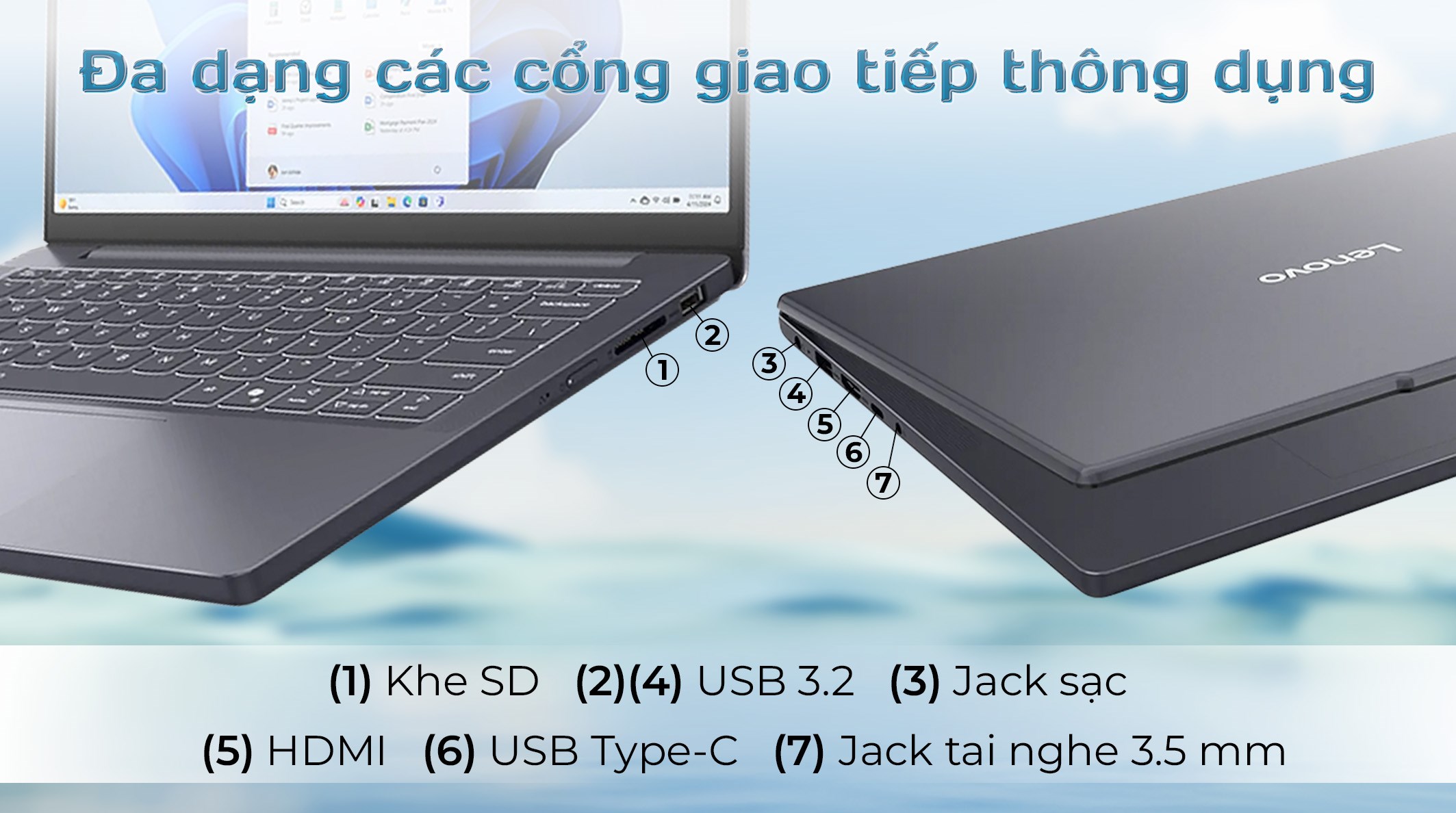 Laptop Lenovo IdeaPad Slim 3 14ARP10 - 83K6000AVN (R5 7533HS, 16GB, 512GB, WUXGA, Win11)