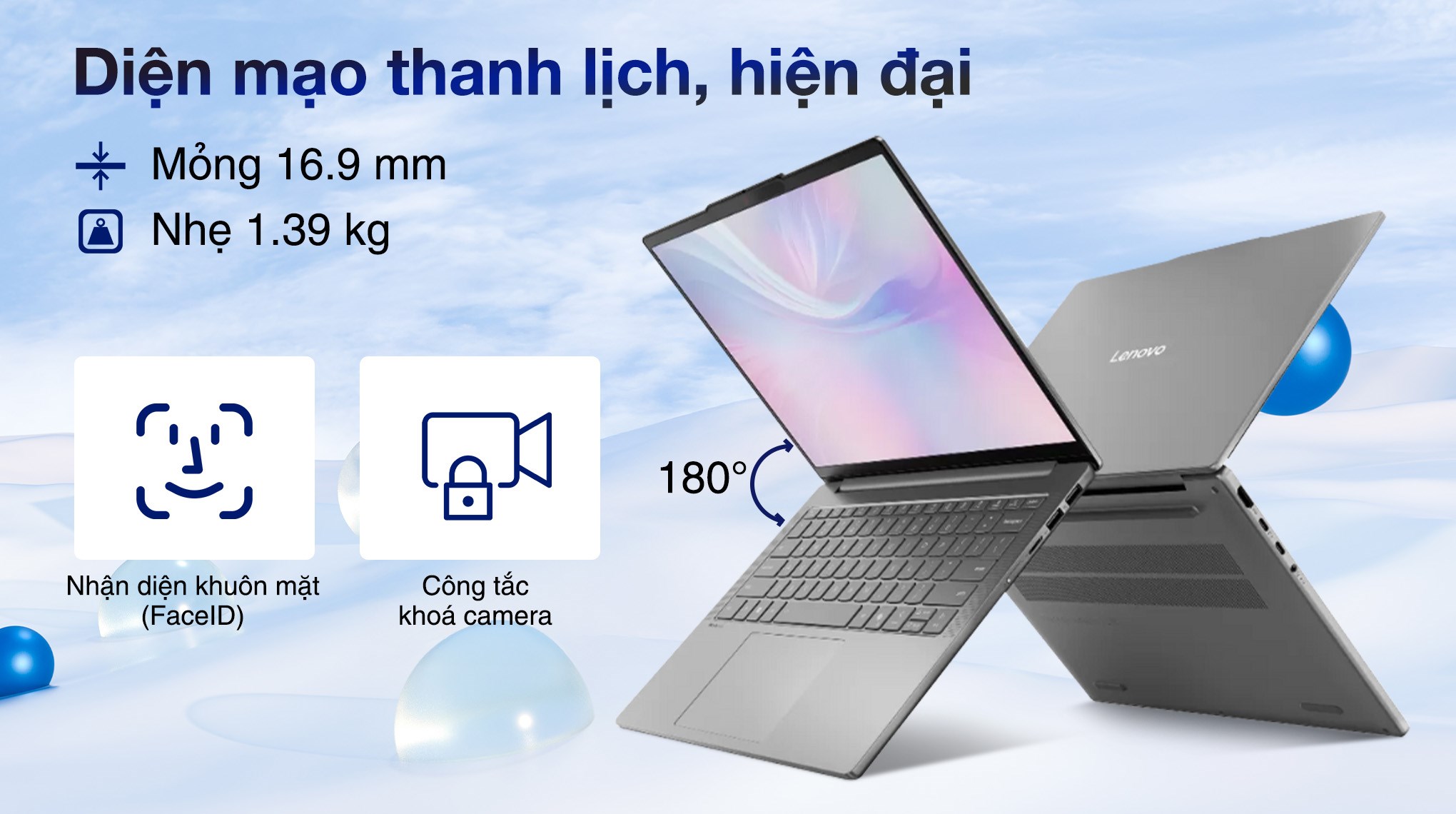 Laptop Lenovo IdeaPad Slim 5 OLED 14IAH10 - 83NC001WVN (Ultra 7 255H, 32GB, 512GB, WUXGA OLED, Win11)