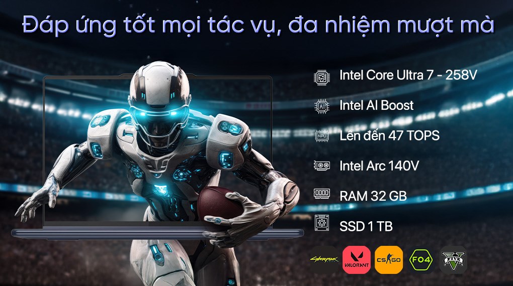 Laptop Lenovo Yoga 9 2n1 OLED 14ILL10 - 83LC002LVN (Ultra 7 258V, 32GB, 1TB, WQUXGA OLED, Cảm ứng, OfficeH24+365, Win11) - 3