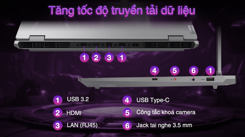 Laptop Lenovo Gaming LOQ 15AHP10 - 83JG0047VN (R7 250, 16GB, 512GB, RTX 5050 8GB, Full HD 144Hz, Win11)