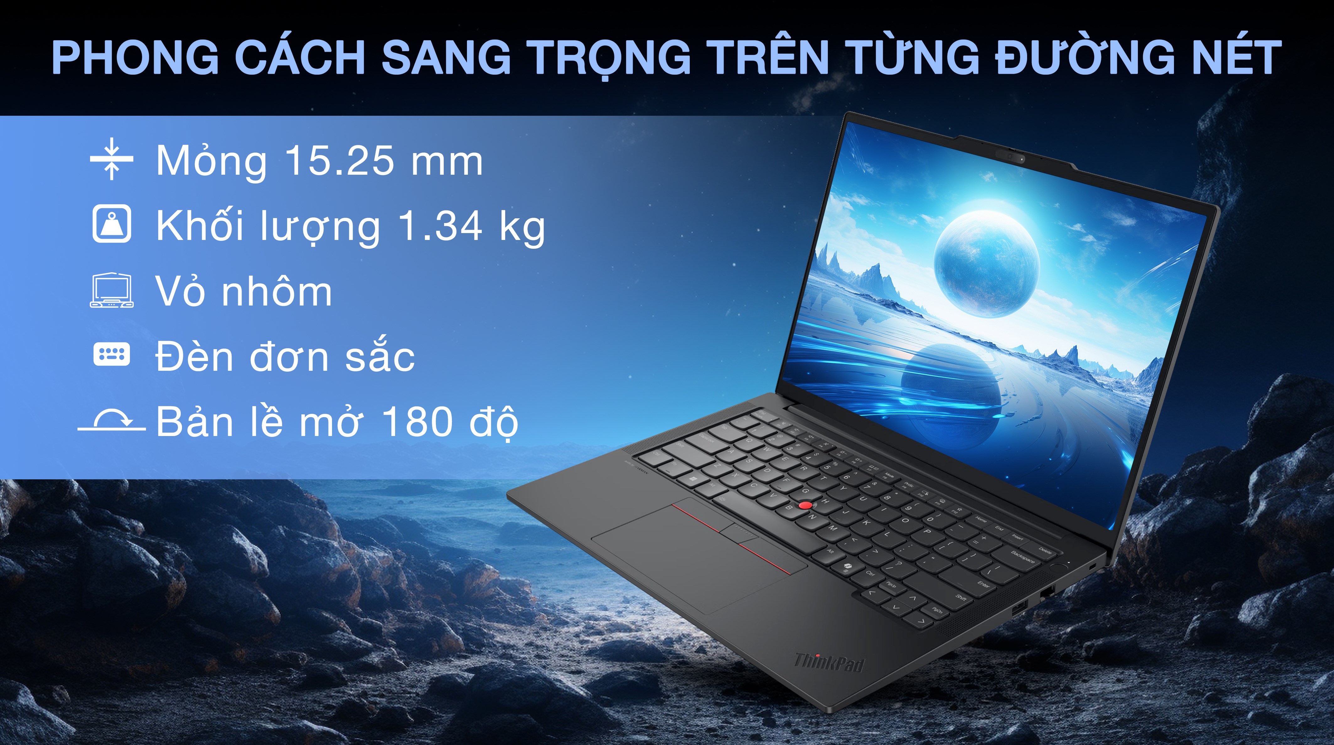 Laptop Lenovo ThinkPad E14 Gen 7 - 21SX005RVN (Ultra 5 225U, 32GB, 512GB, WUXGA, Win11)