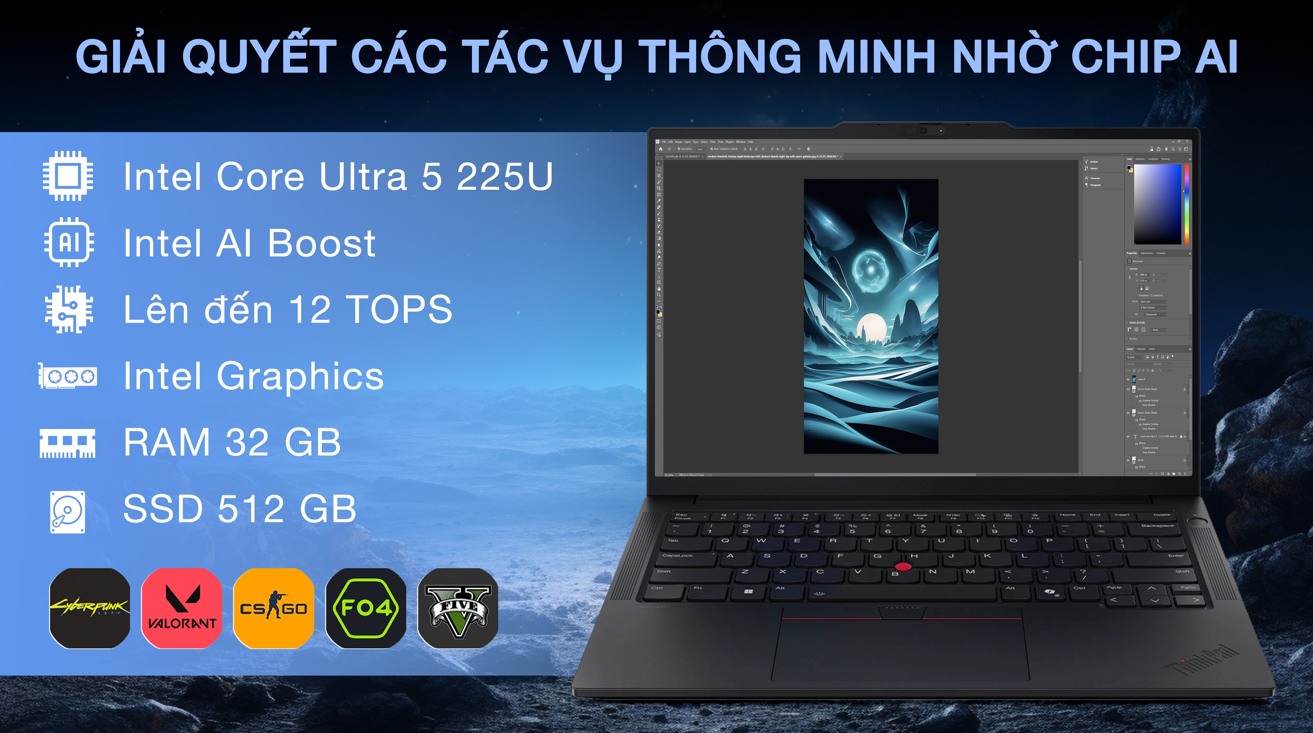 Laptop Lenovo ThinkPad E14 Gen 7 - 21SX005RVN (Ultra 5 225U, 32GB, 512GB, WUXGA, Win11)