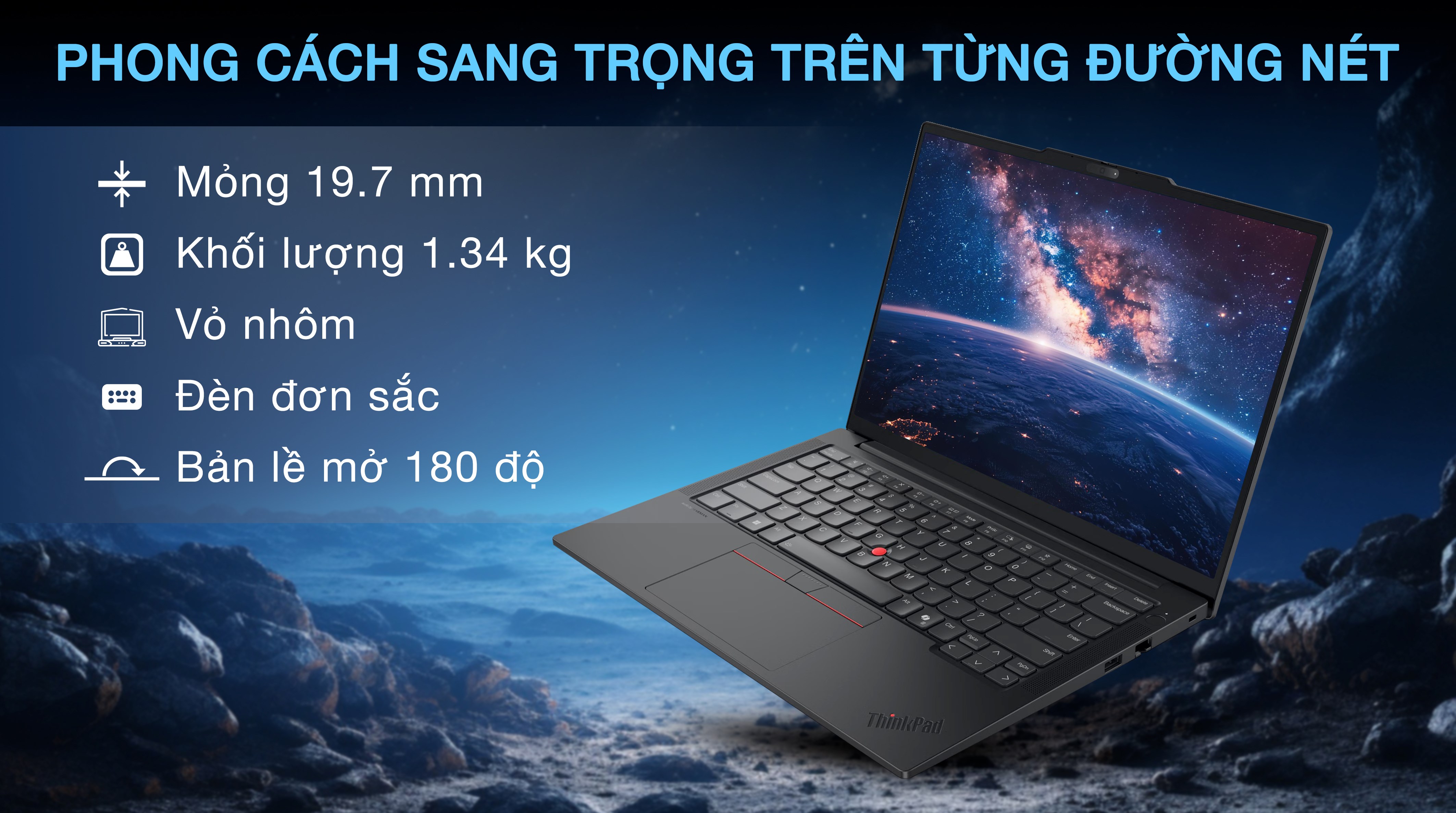Laptop Lenovo ThinkPad E14 Gen 7 - 21SX005QVN (Ultra 5 225U, 32GB, 1TB, WUXGA, Win11)