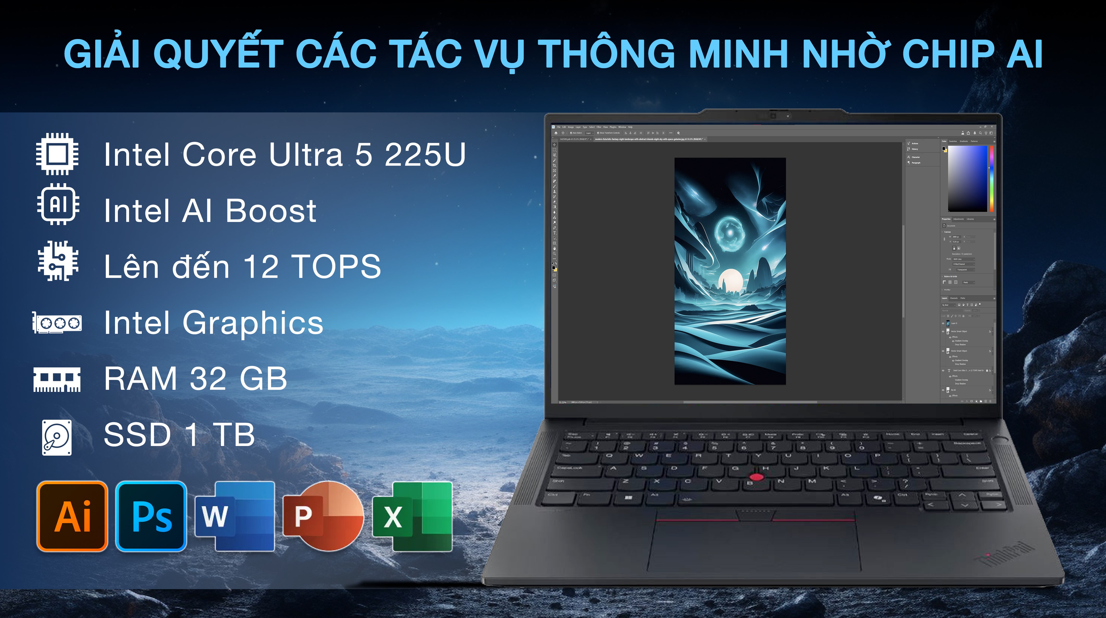 Laptop Lenovo ThinkPad E14 Gen 7 - 21SX005QVN (Ultra 5 225U, 32GB, 1TB, WUXGA, Win11)