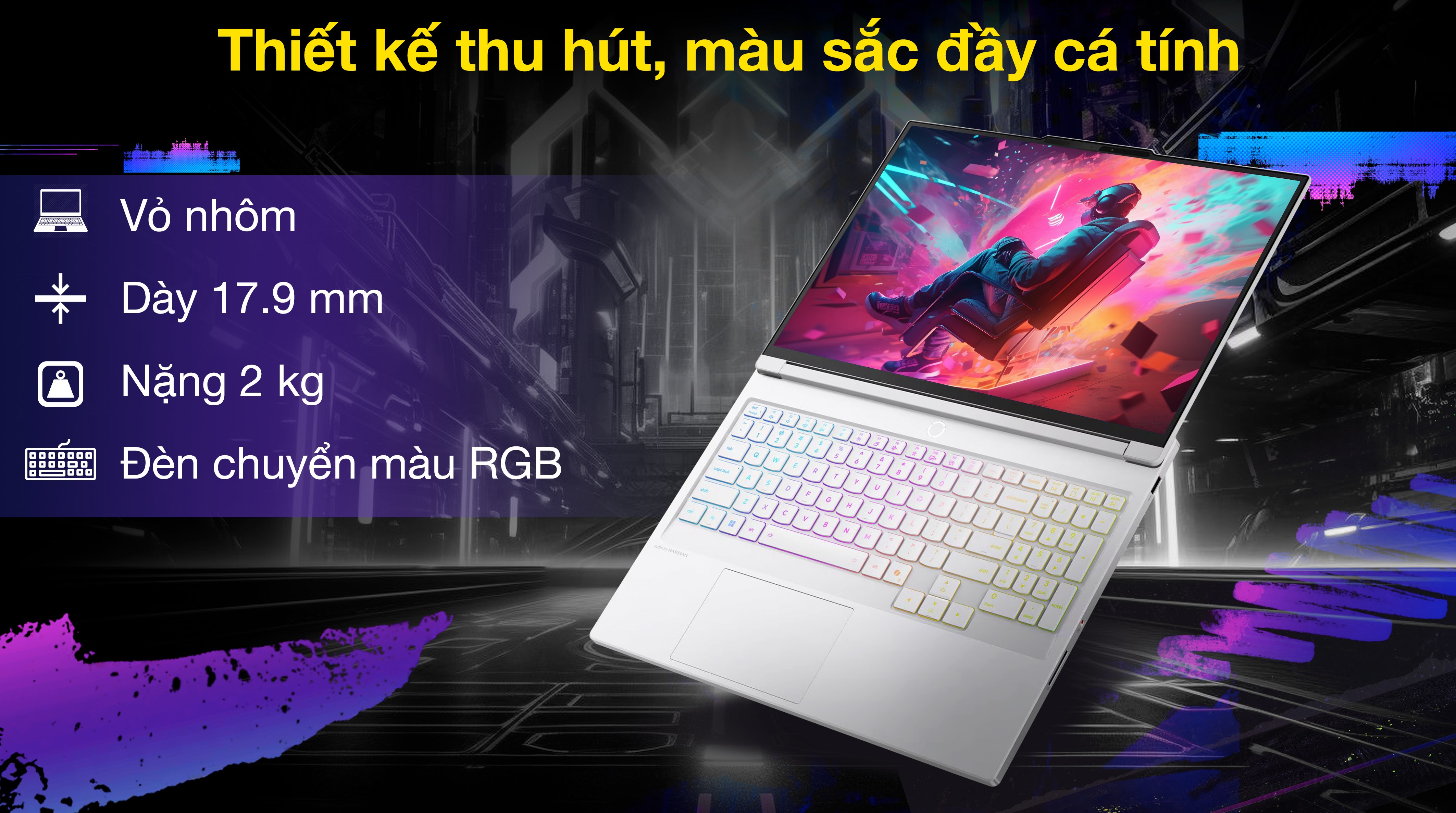 Laptop Lenovo Gaming Legion 7 16IAX10 - 83KY001UVN (Ultra 9 275HX, 32GB, 1TB, RTX 5060 8GB, WQXGA OLED 240Hz, OfficeH24, Win11)