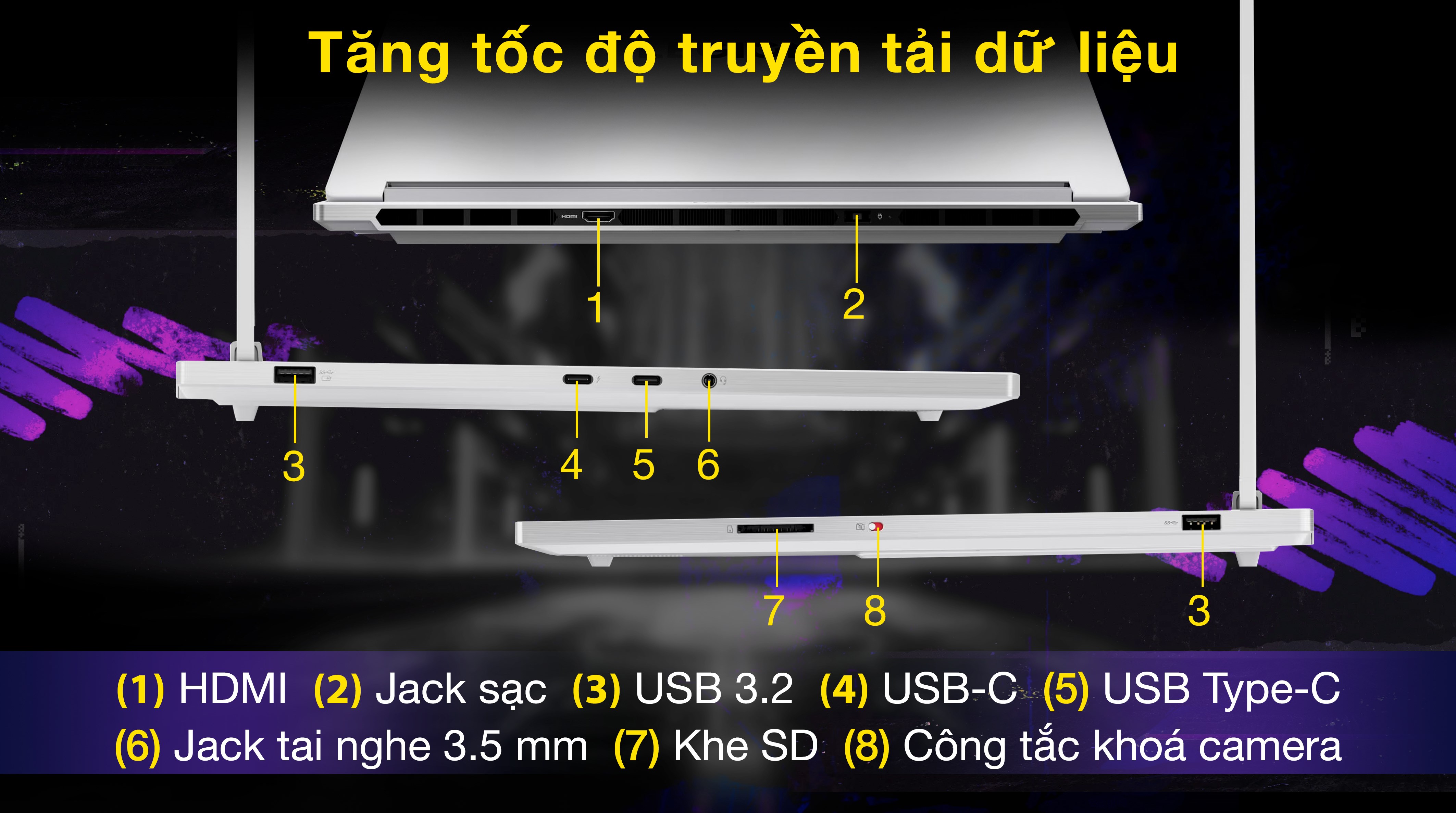 Laptop Lenovo Gaming Legion 7 16IAX10 - 83KY001UVN (Ultra 9 275HX, 32GB, 1TB, RTX 5060 8GB, WQXGA OLED 240Hz, OfficeH24, Win11)