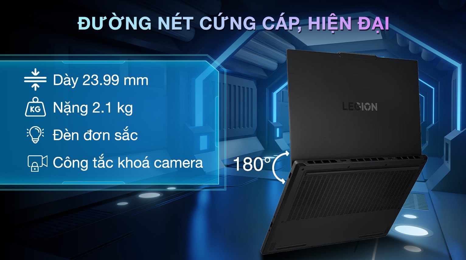 Laptop Lenovo Gaming Legion 5 15IRX10 - 83LY00HQVN (i7 13650HX, 16GB, 512GB, RTX 5060 8GB, WUXGA 165Hz, OfficeH24, Win11)