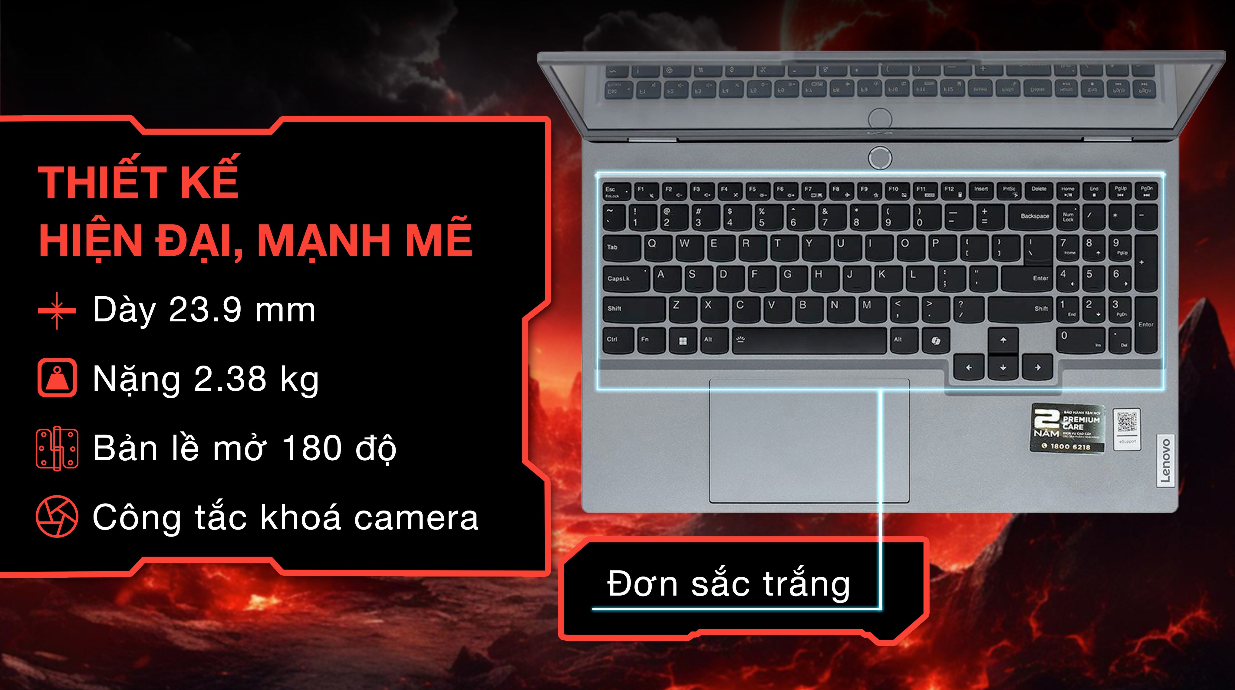 Laptop Lenovo Gaming LOQ 15ARP9 - 83JC00LVVN (R5 7235HS, 16GB, 512GB, RTX 3050 6GB, Full HD 144Hz, Win11)