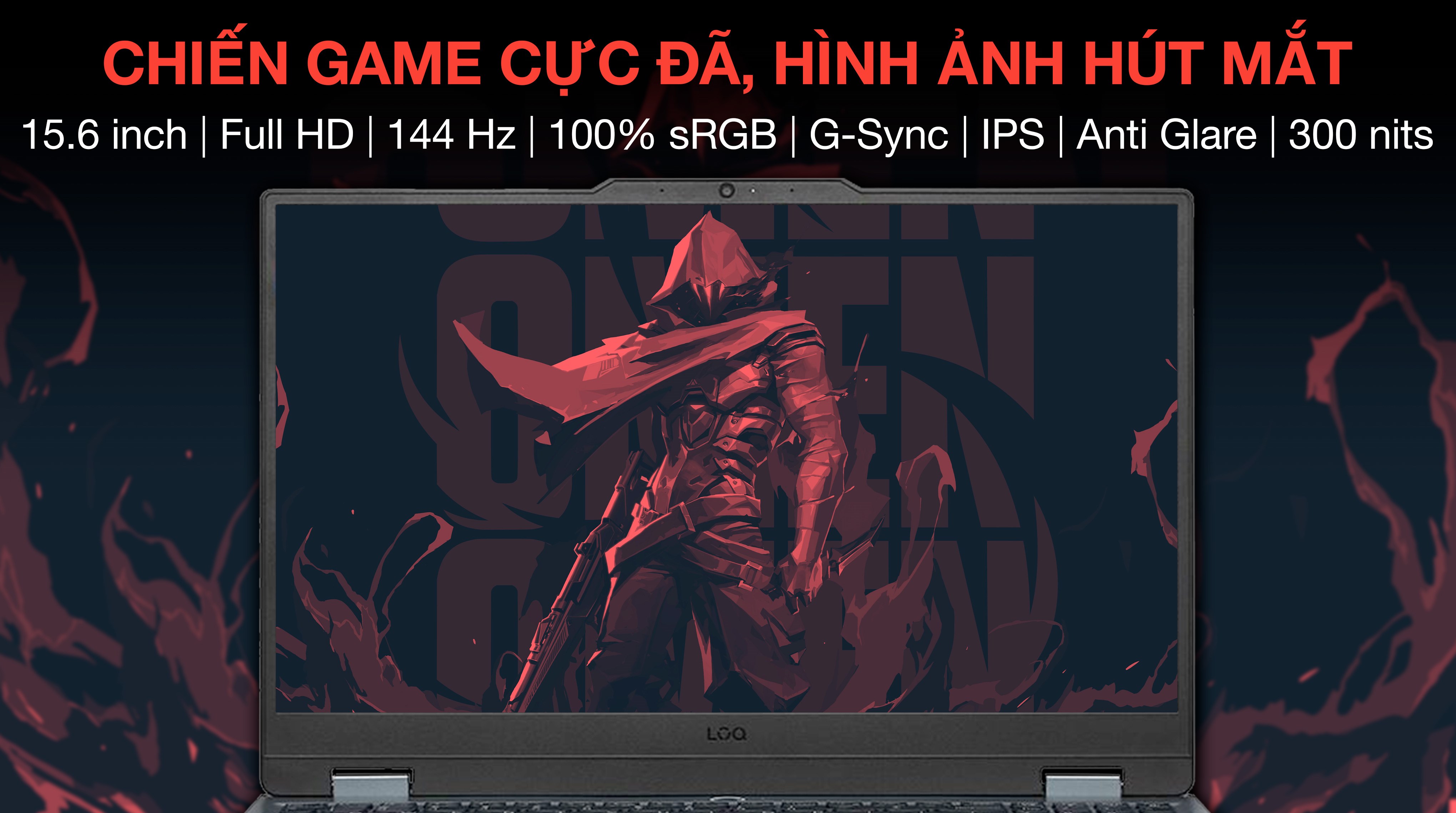 Laptop Lenovo Gaming LOQ 15ARP9 - 83JC00LVVN (R5 7235HS, 16GB, 512GB, RTX 3050 6GB, Full HD 144Hz, Win11)