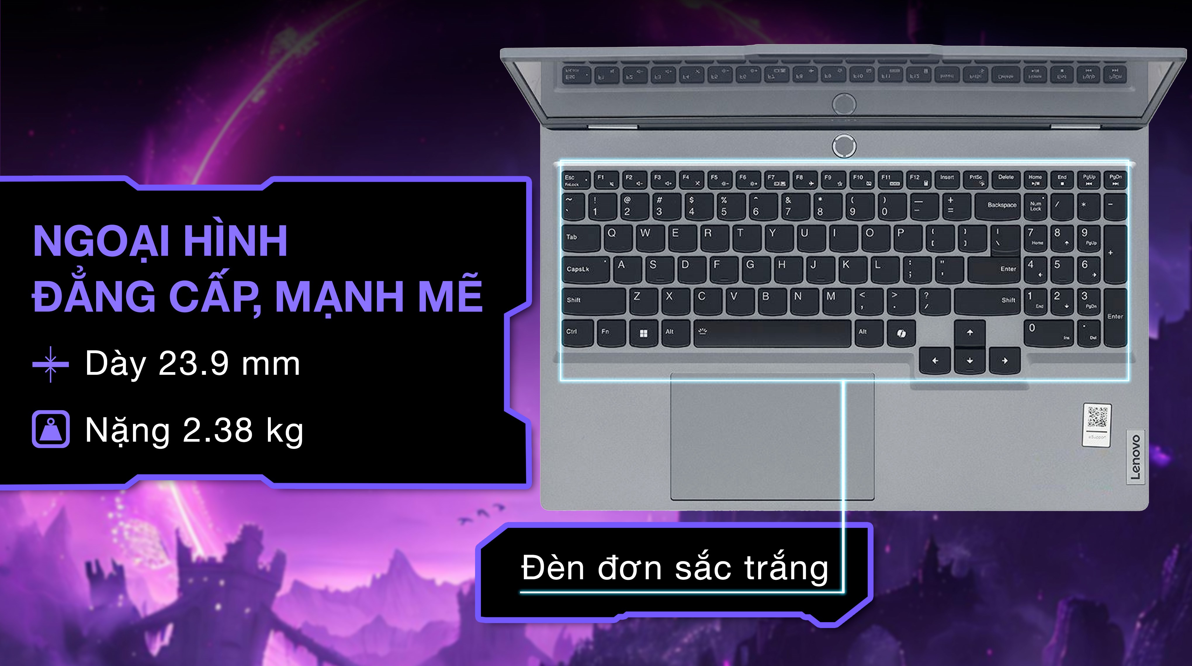 Laptop Lenovo Gaming LOQ 15IRX9 - 83DV01AMVN (i7 13650HX, 16GB, 1TB, RTX 4050 6GB, Full HD 144Hz, Win11)