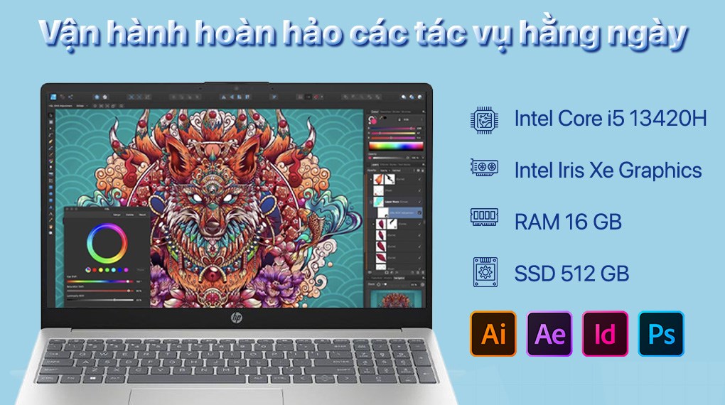 Laptop HP 15 fr0036TU - BZ7U2PA (i5 13420H, 16GB, 512GB, Full HD, Win11)