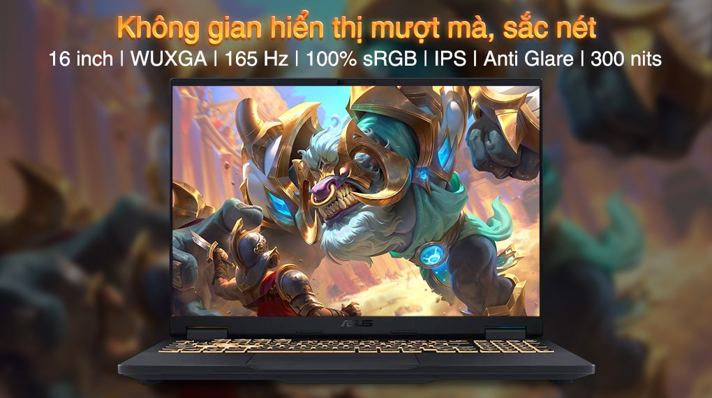 Laptop Asus TUF Gaming FX608JH - RV039W (i5 13450HX, 16GB, 1TB, RTX 5050 8GB, WUXGA 165Hz, Win11)