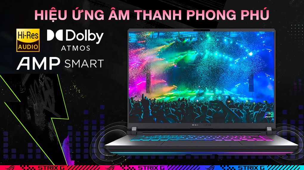 Laptop Asus Gaming ROG Strix G16 G615JPR - S5107W (i7 14650HX, 32GB, 1TB, RTX 5070 8GB, WQXGA 240Hz, Win11)