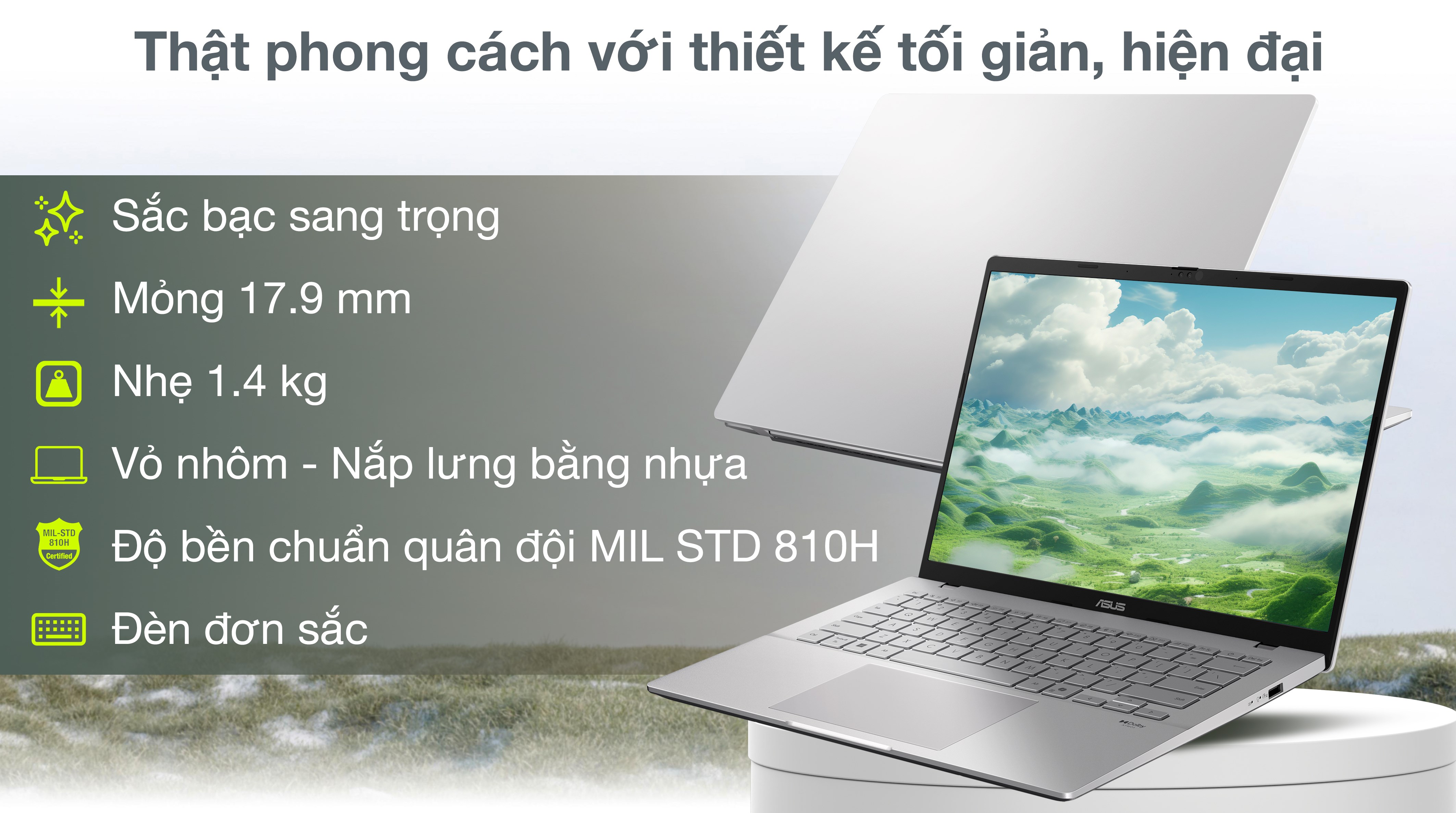 Laptop Asus Vivobook S14 S3407VA - LY053W (i7 13620H, 16GB, 512GB, WUXGA, Win11)