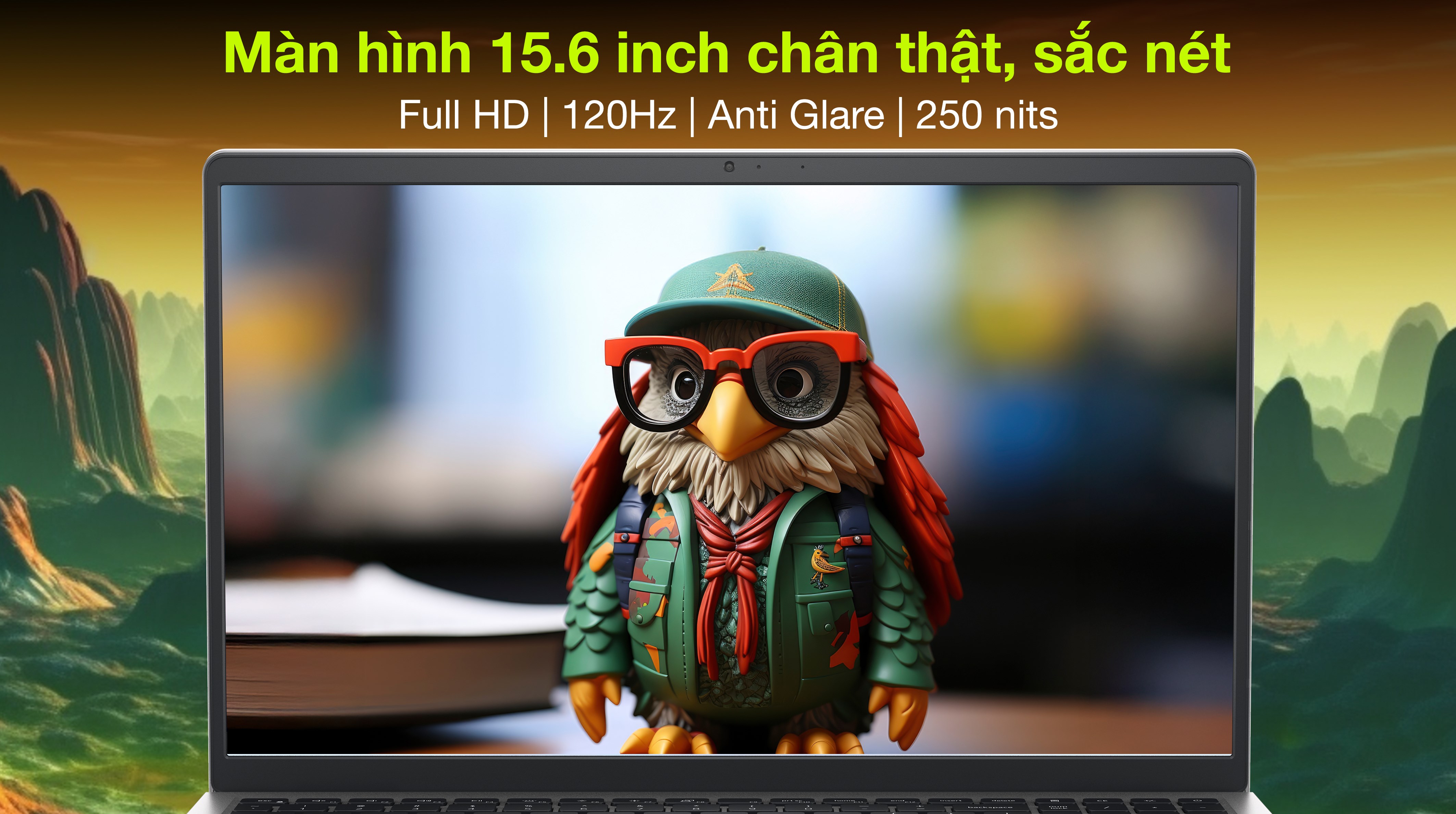 Laptop Dell 15 DC15250 - DC15250-i5U165W11SLU (i5 1334U, 16GB, 512GB, Full HD 120Hz, OfficeH24+365, Win11)