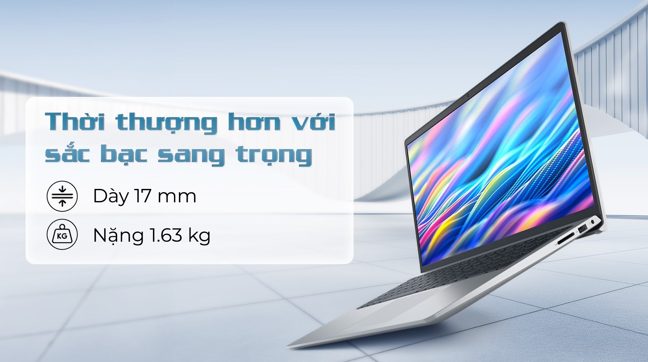 Laptop Dell 15 DC15255 - DC5R5802W1 (R5 7530U, 16GB, 512GB, Full HD 120Hz, OfficeH24+365, Win11)