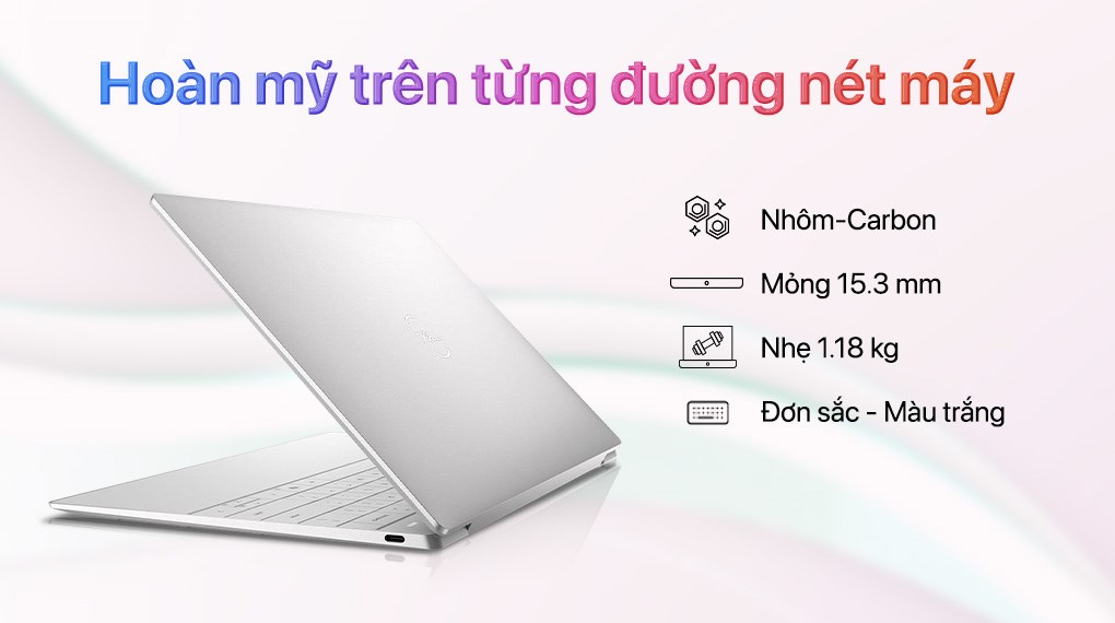 Laptop Dell XPS 13 9350 - PP9H1 (Ultra 7 258V, 32GB, 1TB, 2.5K+ 120Hz, Cảm ứng, OfficeH24+365, Win11)