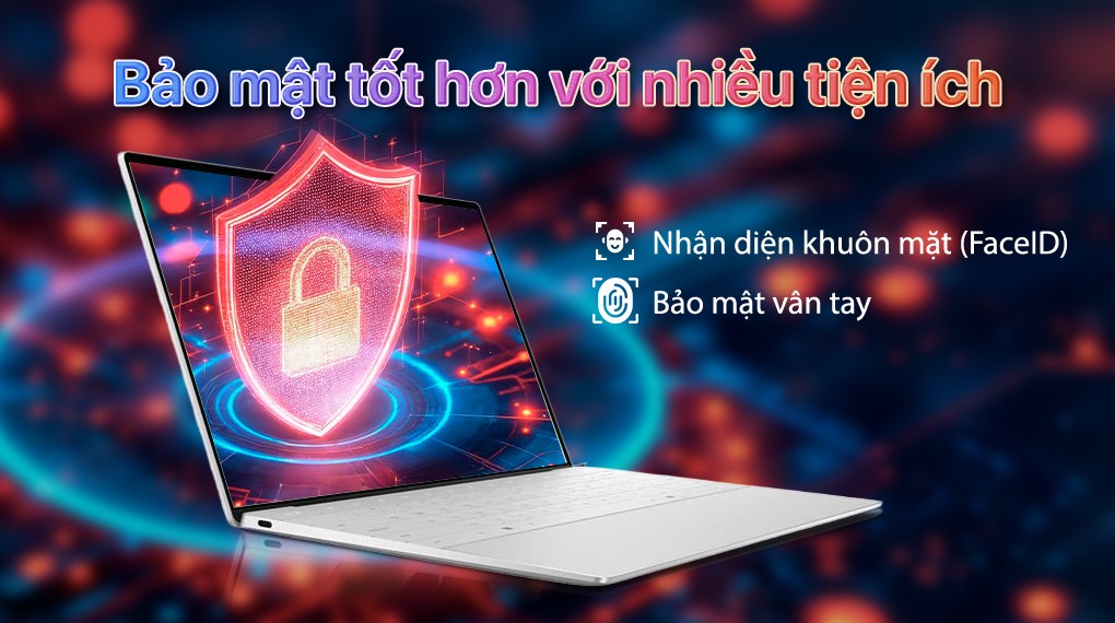 Laptop Dell XPS 13 9350 - PP9H1 (Ultra 7 258V, 32GB, 1TB, 2.5K+ 120Hz, Cảm ứng, OfficeH24+365, Win11)