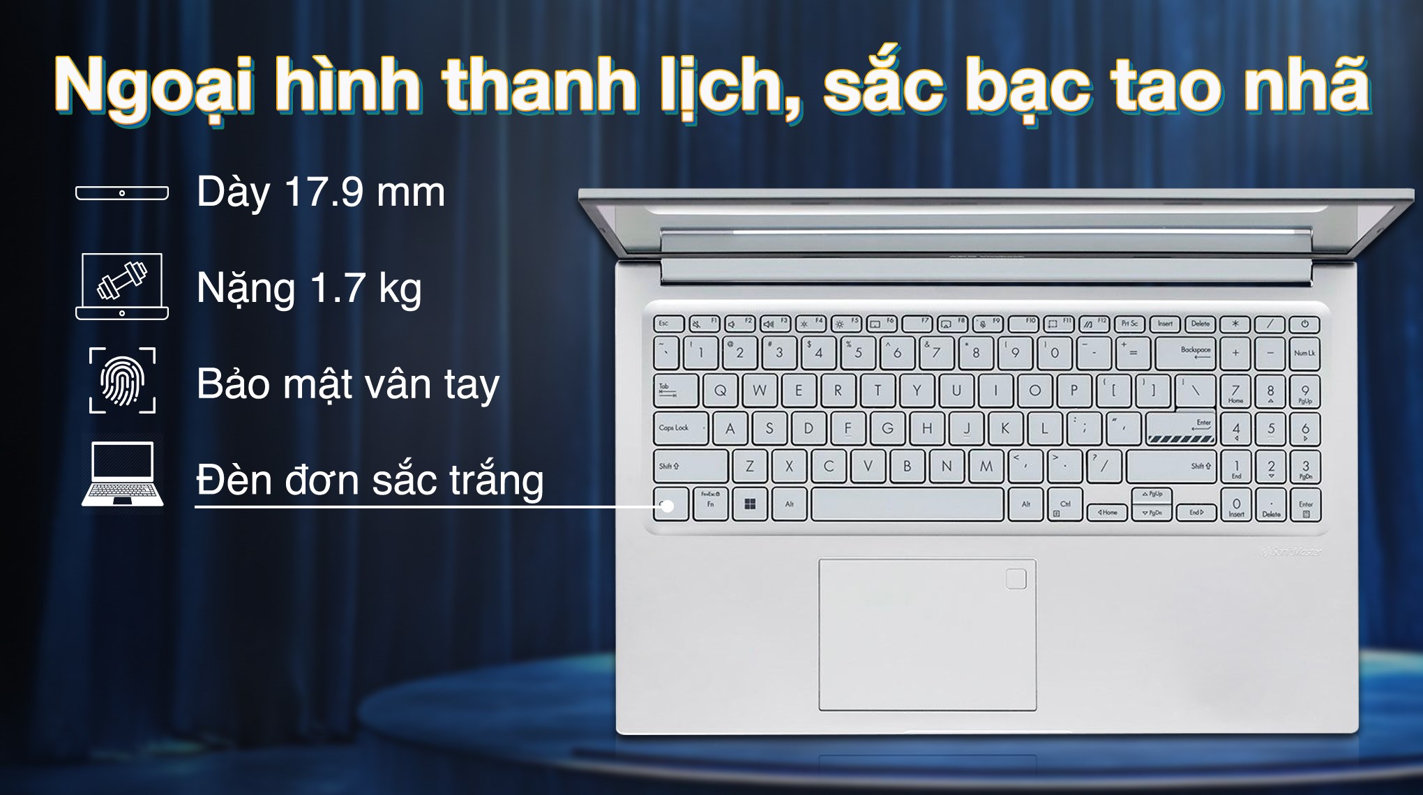 Laptop Asus Vivobook 15 X1504VA - BQ3394W (i3 1315U, 8GB, 512GB, Full HD, Win11)