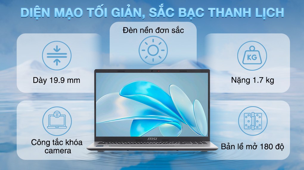 Laptop MSI Modern 15 F13MG - 667VN_16GB (i5 1334U, 16GB, 512GB, Full HD, Win11)