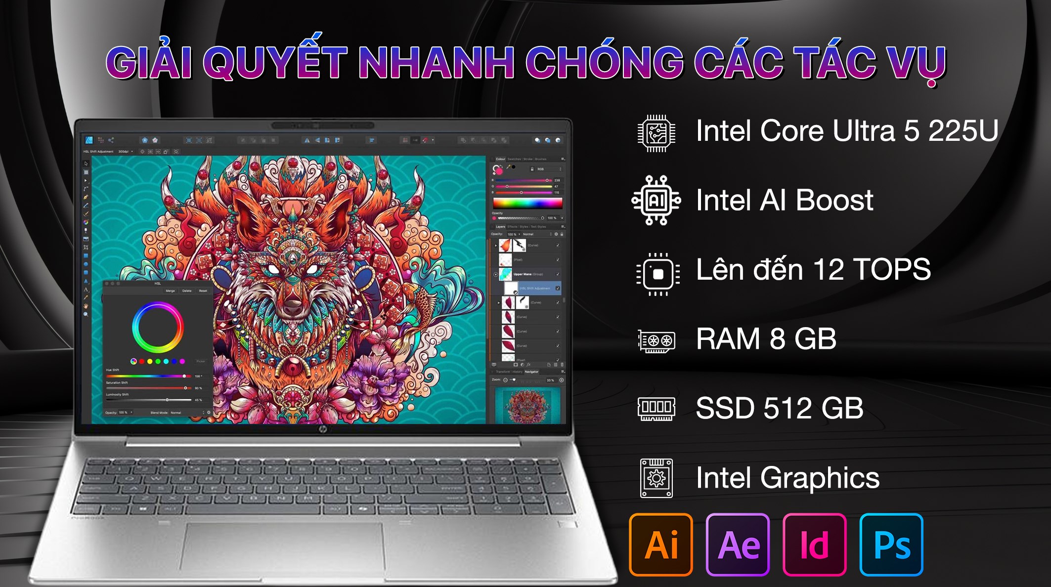 Laptop HP Probook 4 G1i 16 - BQ5D3PT (Ultra 5 225U, 8GB, 512GB, WUXGA, Win11)