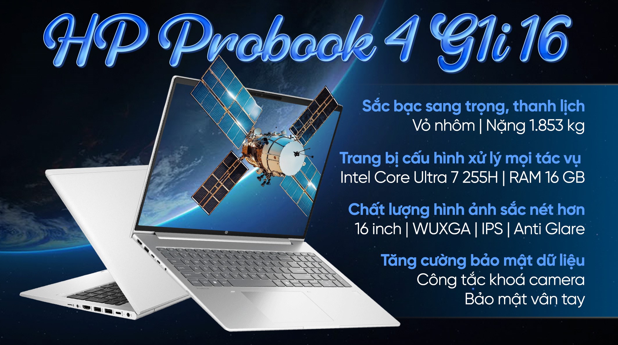 Laptop HP Probook 4 G1i 16 - BQ5E4PT (Ultra 7 255H, 16GB, 512GB, WUXGA, Win11)